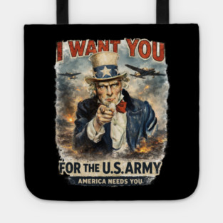I Want You – Vintage War Poster Style Tote