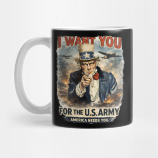 I Want You – Vintage War Poster Style Mug