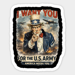 I Want You – Vintage War Poster Style Magnet
