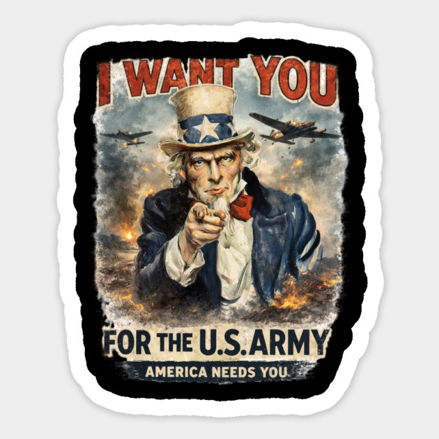 I Want You – Vintage War Poster Style Magnet by CrazyGirl