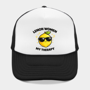 Lemon Women My Therapy Citrus Empowerment Design Hat