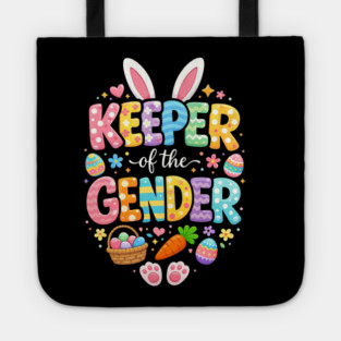 Keeper of The Gender Easter Bunny Rabbit Gender Reveal Party Tote