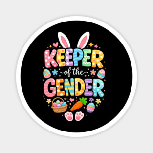 Keeper of The Gender Easter Bunny Rabbit Gender Reveal Party Magnet