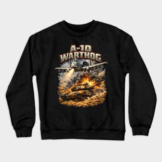 A-10 Warthog Crewneck Sweatshirt by CrazyGirl