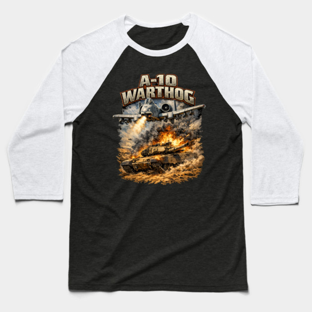 A-10 Warthog Baseball T-Shirt by CrazyGirl