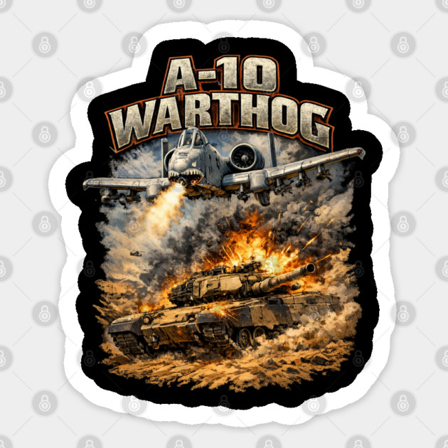A-10 Warthog Sticker by CrazyGirl