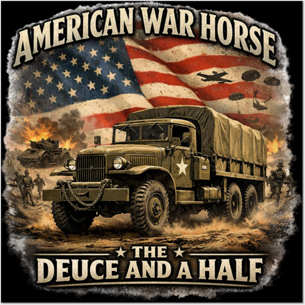 American War Horse – The Deuce and a Half Wall Art by CrazyGirl
