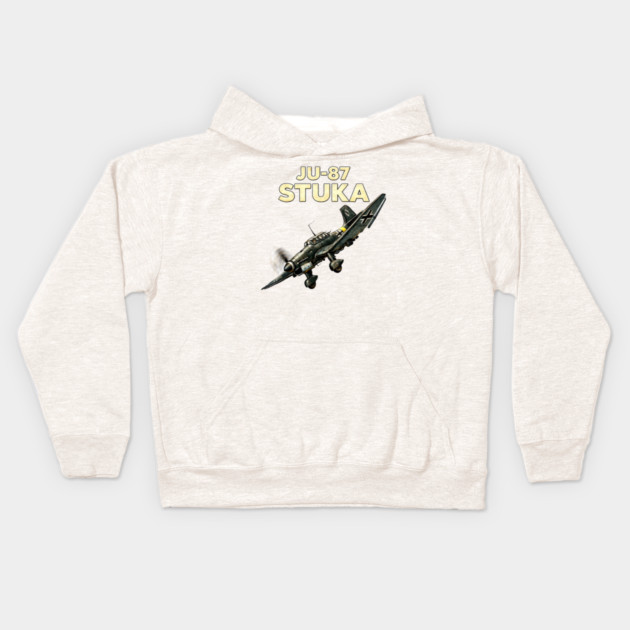 JU-87 Stuka – Dive Bomber Kids Hoodie by CrazyGirl