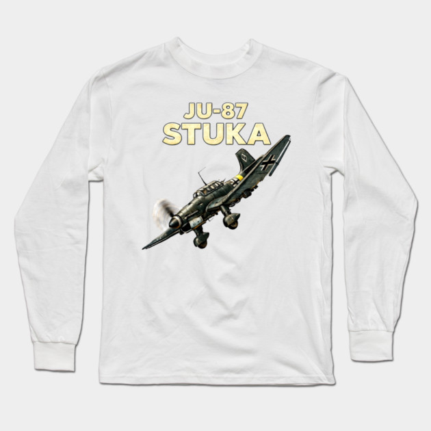 JU-87 Stuka – Dive Bomber Long Sleeve T-Shirt by CrazyGirl