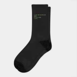 C:\LIFE> RUN SUCCESS.EXE – Retro DOS Computer Humor Socks