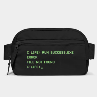 C:\LIFE> RUN SUCCESS.EXE – Retro DOS Computer Humor Bag