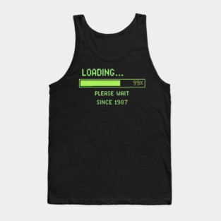 Loading… Please Wait Since 1987 – Retro Computer Humor Tank Top