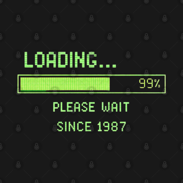 Loading… Please Wait Since 1987 – Retro Computer Humor by CrazyGirl