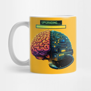 Upgrading Brain – Installing Coffee.EXE | Retro Tech Humor Mug