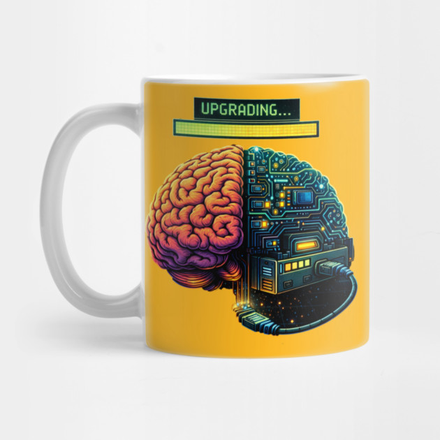 Upgrading Brain – Installing Coffee.EXE | Retro Tech Humor by CrazyGirl