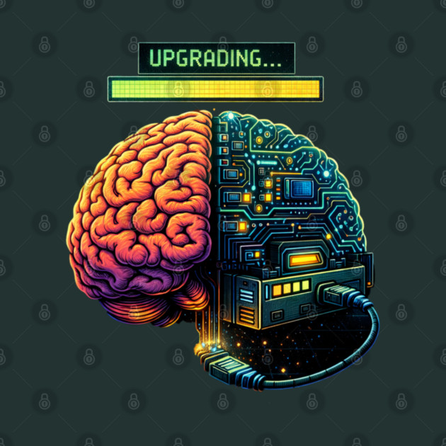 Upgrading Brain – Installing Coffee.EXE | Retro Tech Humor by CrazyGirl