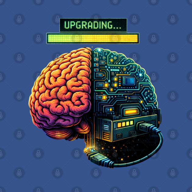 Upgrading Brain – Installing Coffee.EXE | Retro Tech Humor by CrazyGirl