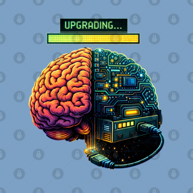 Upgrading Brain – Installing Coffee.EXE | Retro Tech Humor by CrazyGirl