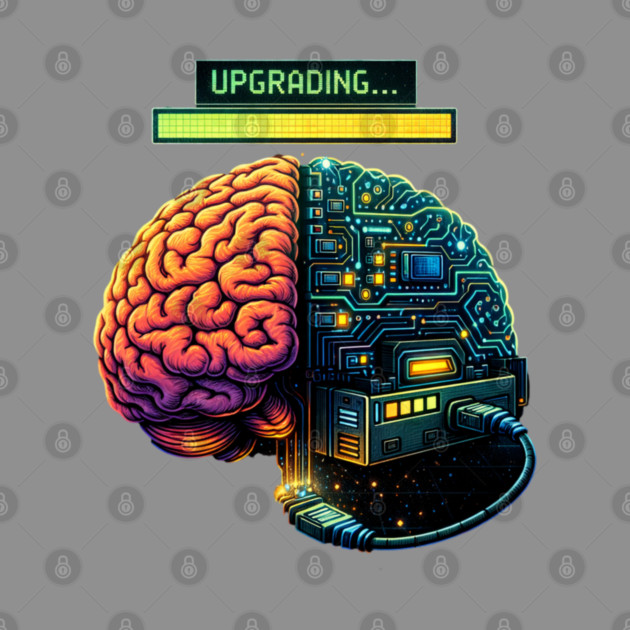 Upgrading Brain – Installing Coffee.EXE | Retro Tech Humor by CrazyGirl