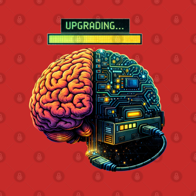 Upgrading Brain – Installing Coffee.EXE | Retro Tech Humor by CrazyGirl