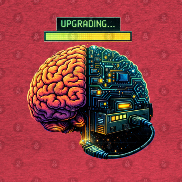 Upgrading Brain – Installing Coffee.EXE | Retro Tech Humor by CrazyGirl