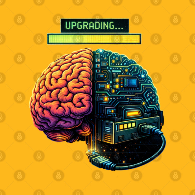 Upgrading Brain – Installing Coffee.EXE | Retro Tech Humor by CrazyGirl