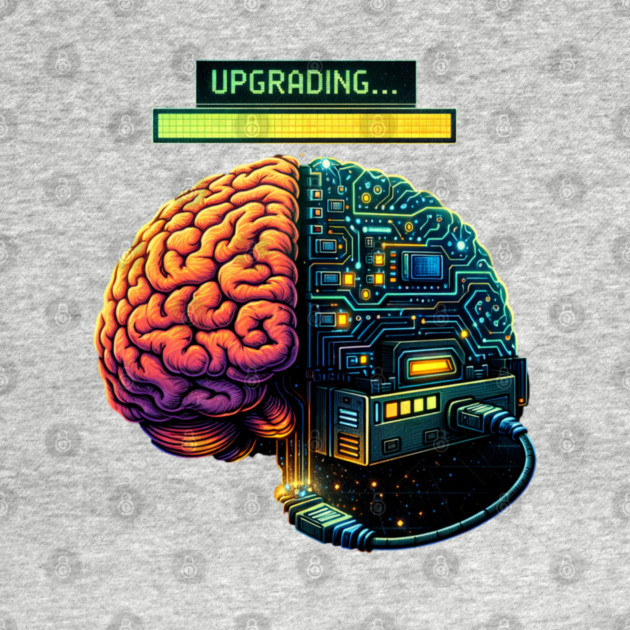 Upgrading Brain – Installing Coffee.EXE | Retro Tech Humor by CrazyGirl