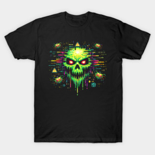 Retro Computer Virus – 8-Bit Digital Nightmare T-Shirt