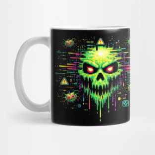 Retro Computer Virus – 8-Bit Digital Nightmare Mug