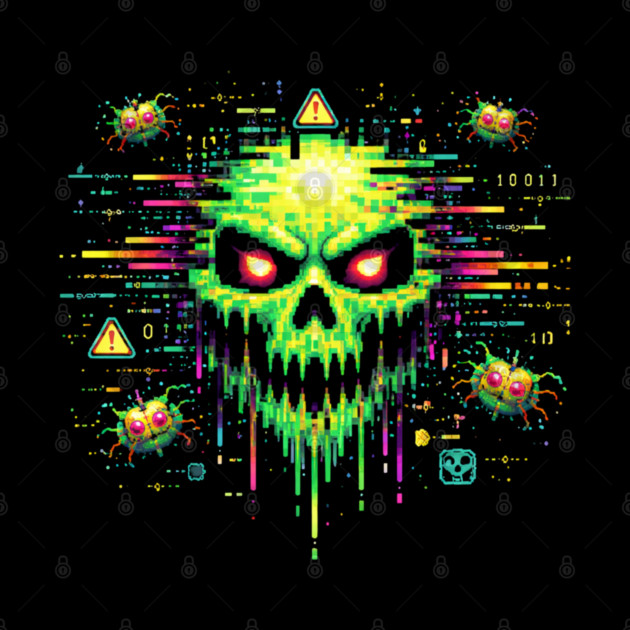 Retro Computer Virus – 8-Bit Digital Nightmare by CrazyGirl