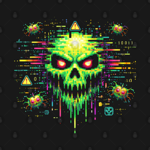 Retro Computer Virus – 8-Bit Digital Nightmare by CrazyGirl