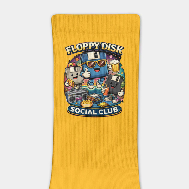 Floppy Disk Social Club – Retro Tech Nerd Humor by CrazyGirl