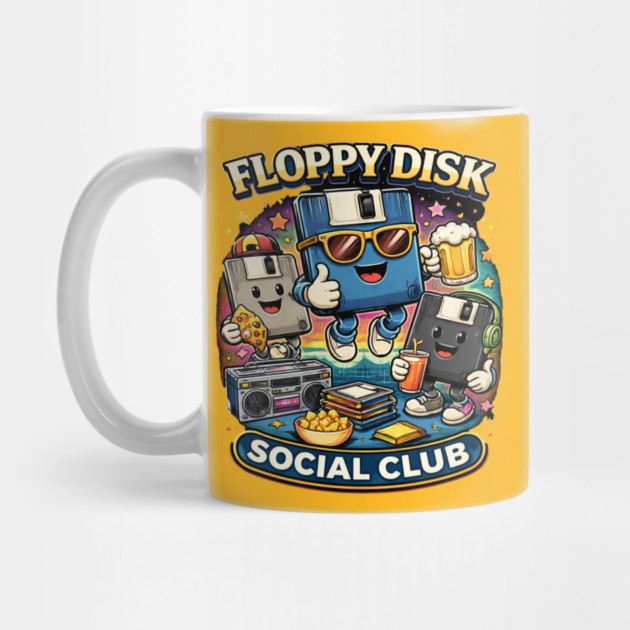 Floppy Disk Social Club – Retro Tech Nerd Humor by CrazyGirl