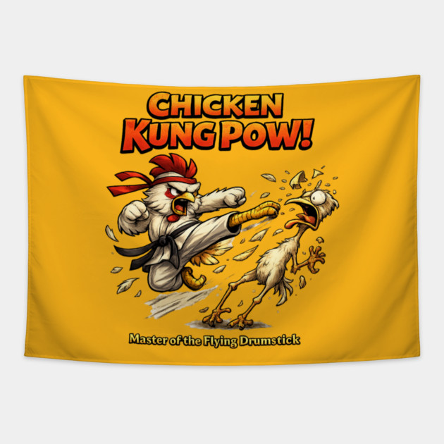 Chicken Kung Pow! Tapestry by CrazyGirl