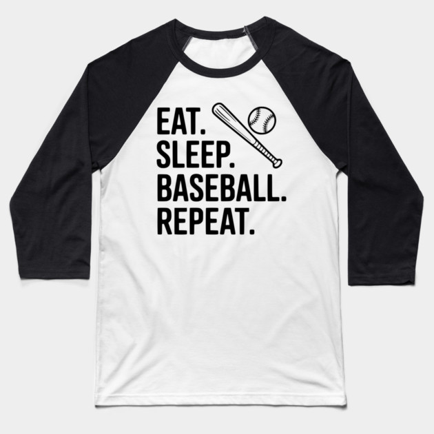 Eat. Sleep. Baseball. Repeat. Baseball T-Shirt by Frank Ring