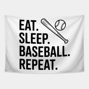 Eat. Sleep. Baseball. Repeat. Tapestry
