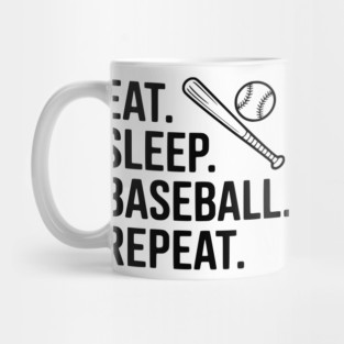 Eat. Sleep. Baseball. Repeat. Mug