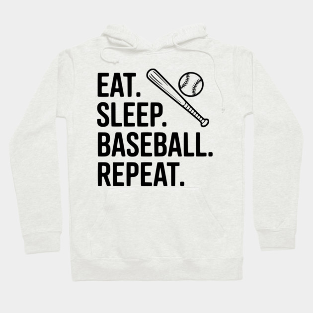 Eat. Sleep. Baseball. Repeat. Hoodie by Frank Ring