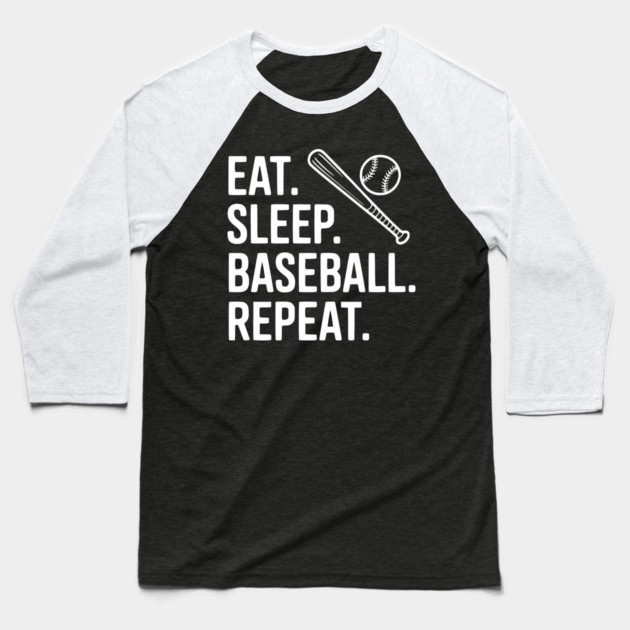 Eat. Sleep. Baseball. Repeat. Baseball T-Shirt by Frank Ring