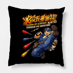 Kenji “Storm of Screws” Sato – Torque Fu Master Pillow
