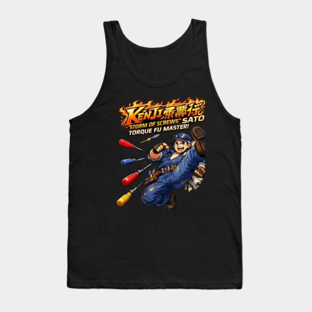 Kenji “Storm of Screws” Sato – Torque Fu Master Tank Top by CrazyGirl
