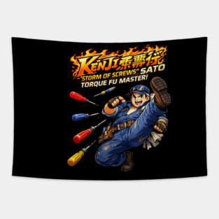 Kenji “Storm of Screws” Sato – Torque Fu Master Tapestry