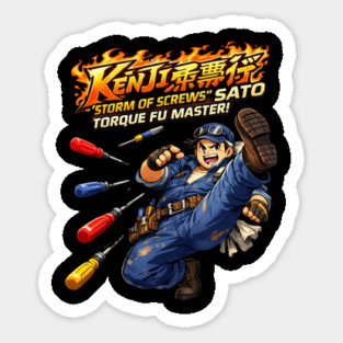 Kenji “Storm of Screws” Sato – Torque Fu Master Sticker