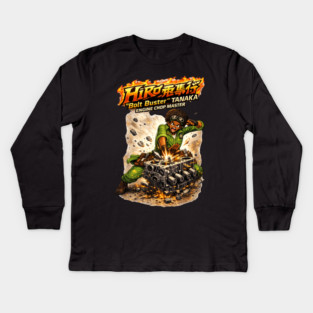 Hiro “Bolt Buster” Tanaka — Engine Chop Master Kids Long Sleeve T-Shirt