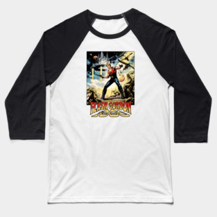 Flash Gordon Comic Movie Poster Design Style 1980 Baseball T-Shirt