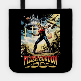 Flash Gordon Comic Movie Poster Design Style 1980 Tote
