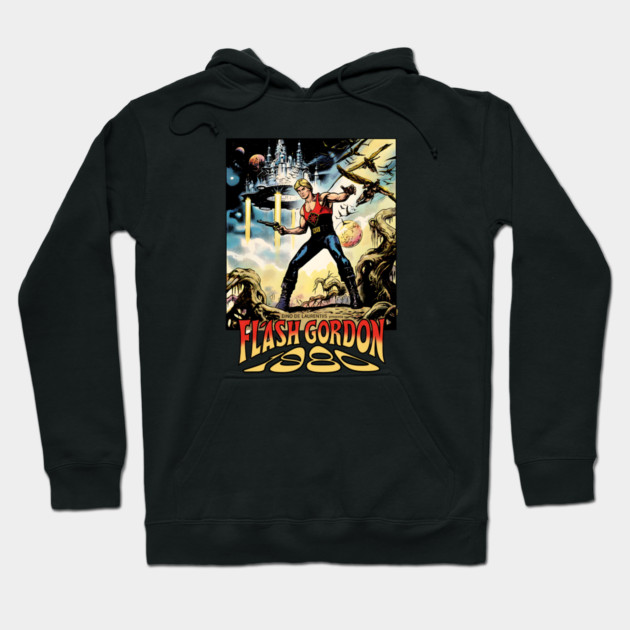 Flash Gordon Comic Movie Poster Design Style 1980 Hoodie by Joaddo