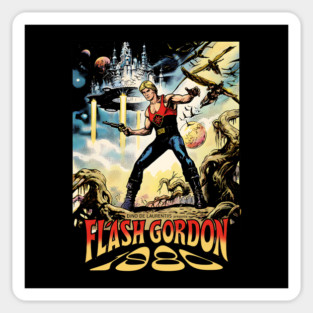 Flash Gordon Comic Movie Poster Design Style 1980 Magnet