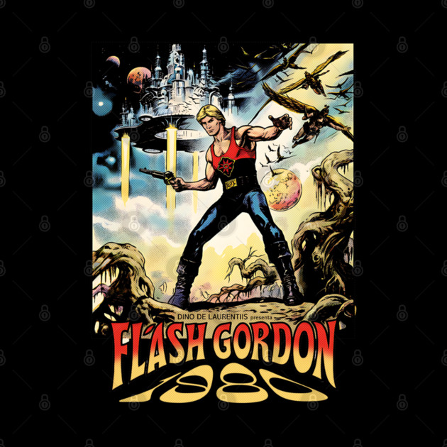 Flash Gordon Comic Movie Poster Design Style 1980 by Joaddo