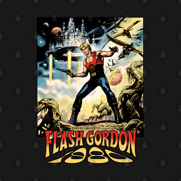 Flash Gordon Comic Movie Poster Design Style 1980 by Joaddo